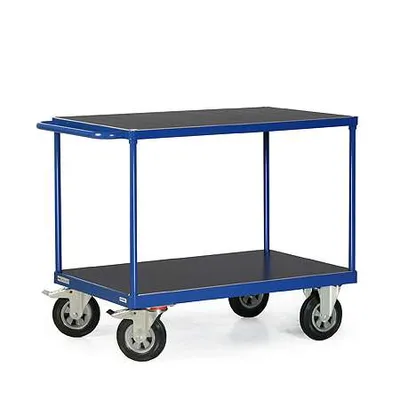 Produktbild von Bako Logistiksysteme Tischwagen F600 mit 2 Ladeflächen und Schiebegriff 600kg Tragkraft 1000x700mm