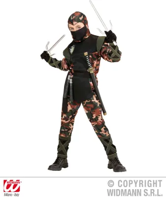 Produktbild von Verkleidung Ninja Krieger Kinder Gr.140 -158 cm Kostüm Soldat Gr.158 cm