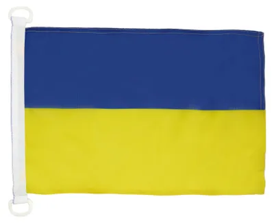 Bootflagge Ukraine 45x30 cm, Polyester, mit Ringen