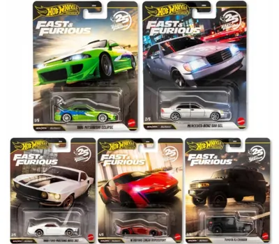 Produktbild von HOT Wheels Premium Fast & Furious Set 5 Autos HNW46-979N Mitsubishi Eclipse