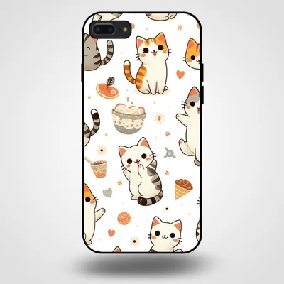 Produktbild von Smartphonica Handyhülle für iPhone 7/8 Plus mit Katzendruck - TPU Rückseitenschutzhülle Katzen Design