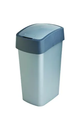 Image de Panier Curver PACIFIC FLIP BIN 45 lit., 37.6x29.4x65.3 cm, anthracite/gris, pour dechets