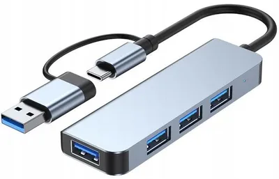 Produktbild von mobilepart BYL-2013TU USB-C Hub Adapter 4 Anschlüsse Aluminium