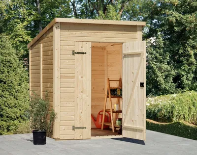 Produktbild von Alpholz Geräteschuppen Lotta 3,1 m2 Gerätehaus aus Holz, Geräteschrank mit 16 mm Wandstärke, Gartenhaus mit Montagematerial