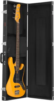 Zdjęcie produktu dla Twardy futerał na gitarę basową 48,03 cala, wodoodporny, z zamkiem i kluczem do gitary basowej