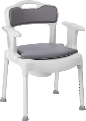 Image de Siège de toilette Etac Swift Gris avec dossier souple - confort et sécurité réunis