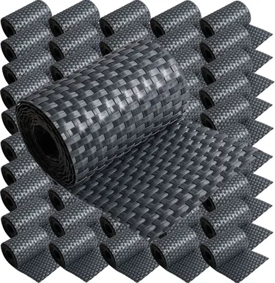 Produktbild von ECI © Poly-Rattan Sichtschutzstreifen für Doppelstabzaun 19 | 255cm Anthrazit RD03 50 Rollen