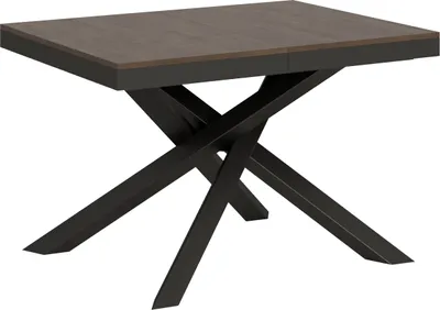 Produktbild von Ausziehbarer Tisch 90x120/224 cm Volantis Evolution Walnuss-Anthrazit-Gestell