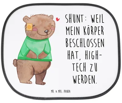Produktbild von Mr. & Mrs. Panda Auto Sonnenblende Bär Shunt - Weiß - Geschenk, Sonnenschutz, für, Autoscheiben, hitzeschutz, Autoscheibe