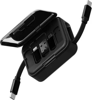 Obrázek produktu pro Kabel Bazic Gocharge Loop 5W1 Lightning, USB-A, Micro USB 1 m černý