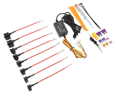 Image de Kit de câblage pour caméra embarquée : adaptateur USB 12 V–28 V vers 5 V avec protection contre la surchauffe pour caméra de rétroviseur, GPS, détecteur de radar MICRO