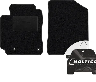 Produktbild von moto-MOLTICO Vorne Fußmatten Auto Velours Autoteppiche Schwarz Automatten Set 2-teilig passend für Toyota Yaris I 1999-2005