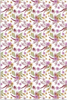 Produktbild von MuchoWow® Poster Blumen - Blätter - Lila 20x30 cm - Papierdruck