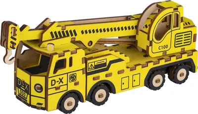 Produktbild von Woodcraft 3D Puzzle Kranwagen aus Holz