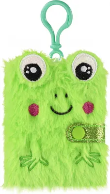 Immagine prodotto di Taccuino peluche con portachiavi a forma di rana per bambini