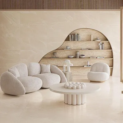 Productafbeelding van CASA39, porseleinen vloertegel met steeneffect, beige kleur, 30x60 cm, Provenza Salt Stone