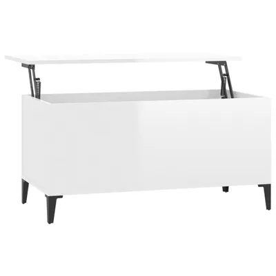 Produktbild von vidaXL Couchtisch Hochglanz-Weiß 90x44,5x45 cm Holzwerkstoff