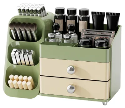 Produktbild von Multifunktionale Kosmetik-Organizer mit Schubladen, Grün