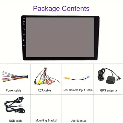 Zdjęcie produktu dla Radio samochodowe - System audio samochodowy - Odtwarzacz multimedialny - 9-calowy dotykowy ekran IPS - Android 13