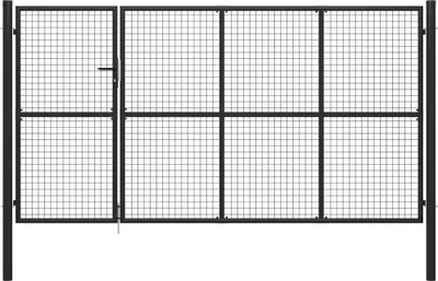 Produktbild von Gartentor Stahl 350 x 150 cm Anthrazit