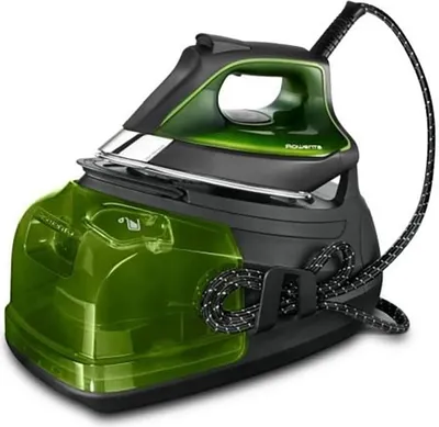 A steam generator iron on a white background.