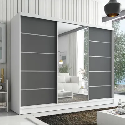 Produktbild von Schwebetürenschrank AURELIA 1 Schwebetürenschrank AURELIA 2 200 cm mit Spiegel, 3 Türen, 3 Schubladen