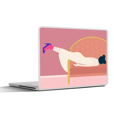 Produktbild von MuchoWow® Laptop Aufkleber Sticker Cover Vintage - Frauen - Pastell 31x22.5 cm - Laptop-Deko