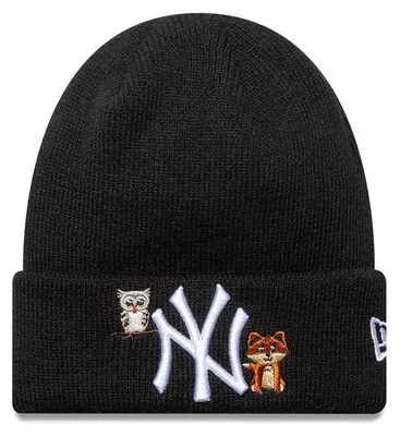 Produktbild von New Era Gestrickte, mittelgroße MLB Icon Mütze NEYYAN BLK für Kleinkinder