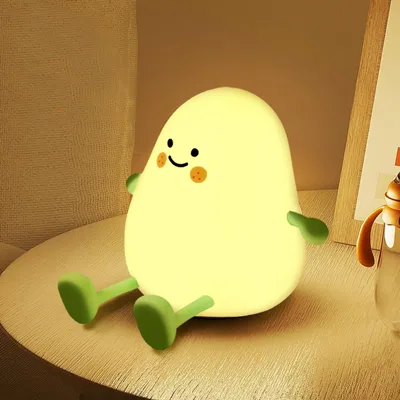 Zdjęcie produktu dla Lampka nocna dla dzieci, LED, lampka nocna dla niemowląt, silikonowa lampka nocna dla dzieci, możliwość regulacji jasności, lampka dotykowa z zasilaniem USB, idealna do pokoju dziecięcego, do karmienia, jako lampka nocna dla dziecka, lampka nocna do pokoju dziecięcego