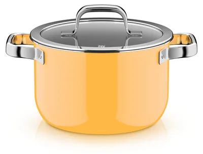 Image de WMF Fusiontec Mineral Pro, Kochtopf mit Deckel, 20 cm, Mango Yellow 3201114162 4000530760586