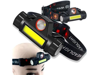 Zdjęcie produktu dla Latarka Czołowa Z Magnesem Czołówka 4W1 Lampka Cob