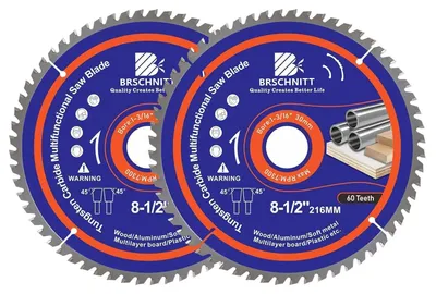 Obrázek produktu pro Pila kotoučová, 216x30 mm, 60 zubů, pro dřevo, kov a hliník, 2 kusy