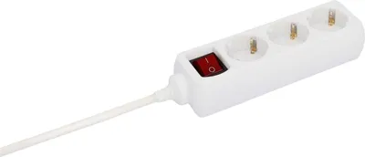 Produktbild von UNITEC Tischsteckdose 3-fach mit Schalter, 3 m, Weiß