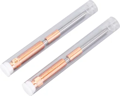 Obrázek produktu pro 2 integrované trysky z tvrzené oceli s vysokým průtokem a rychlým uzávěrem, průměr 1 mm, pro 3D tiskárny, černé