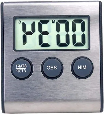 Zdjęcie produktu dla Cyfrowy mini budzik Kooktimer, czarny, ze stali nierdzewnej