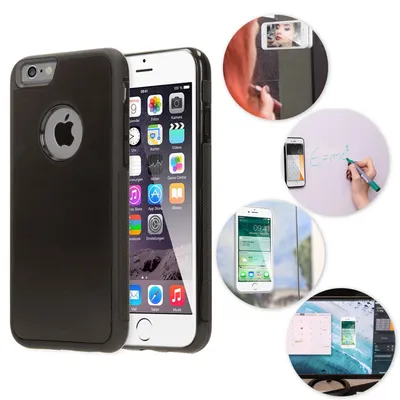 Immagine prodotto di Custodia antigravità per Apple iPhone 6 6S di NALIA, cover autoadesiva per cellulare nera