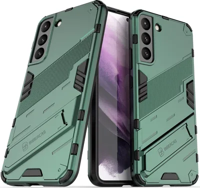 Produktbild von Armor Hülle für Samsung Galaxy S22+ 5G, Hybrid PC TPU Bumper Stoßfestes Schutzhülle mit Standfunktion Grün