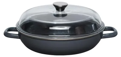 Immagine prodotto di Brasiera Riess con coperchio in vetro 28cm GRIGIO SCURO