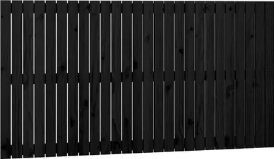Produktbild von vidaXL Wand-Kopfteil Schwarz 166x3x90 cm Massivholz Kiefer