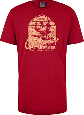 Produktbild von Übergrößen T-Shirt California Longboard beige AHORN SPORTSWEAR cayenne red 4XL