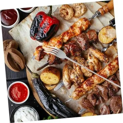 Produktbild von Einziehbare Grillgabel aus Edelstahl in Silber – langlebiges, leicht zu verstauendes Grillwerkzeug für Camping und Grillfeiern