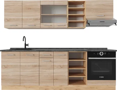 Obrázok produktu pre Kuchynský kút Vicco R-Line Dub Sonoma/Goldkraft 240 cm , AP Antracit, Model 54053