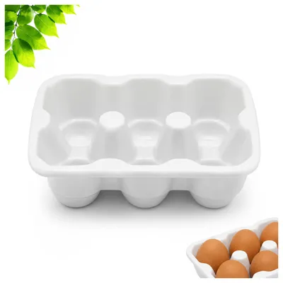 Zdjęcie produktu dla Pojemnik na Jajka Ceramiczny Organizer do Przechowywania 6 Jajek Biały