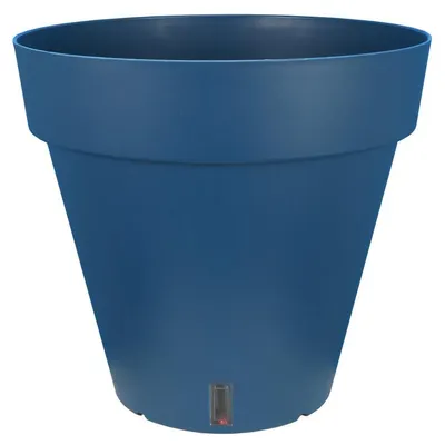 Image de Pot de fleurs à réserve d'eau Hydrosystem Loft Rond D49cm - H45cm - 50L - Bleu - Fabrication Française