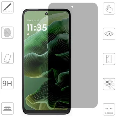 Produktbild von Für Motorola Moto G35 5G 1x 2.5D 0,26mm Privacy Blickschutz 9H Hart Glas Folie