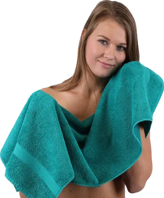 Produktbild von Betz Handtuch PREMIUM 100% Baumwolle 50x100 cm Gesicht- Hände- Körper- Handtuch Farbe - smaragdgrün