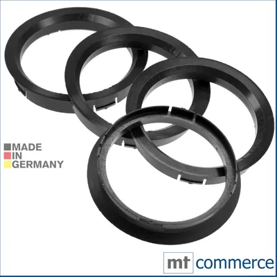 Produktbild von 4X Zentrierringe 76,0 x 66,6 mm schwarz Felgen Ringe  Germany