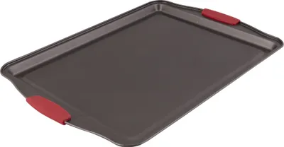 Produktbild von LAMART LT3115 Plech na pečenie, formy odolávajú teplotám -60 až 230 °C, uhlíková oceľ/silikón, čierna, červená, 44x30x1,8 cm