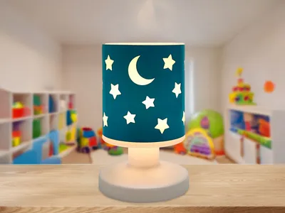Produktbild von Akku Tischlampe Sterne Petrol Höhe 20cm