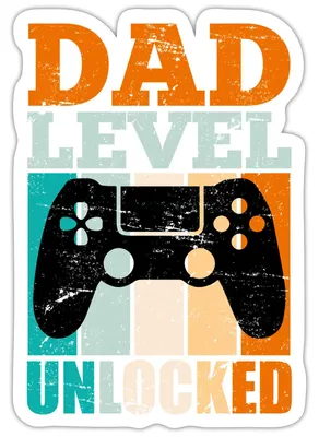Produktbild von Spreadshirt Dad Level Unlocked Gaming Papa Sticker Aufkleber, 10 x 10 cm, Mattweiß